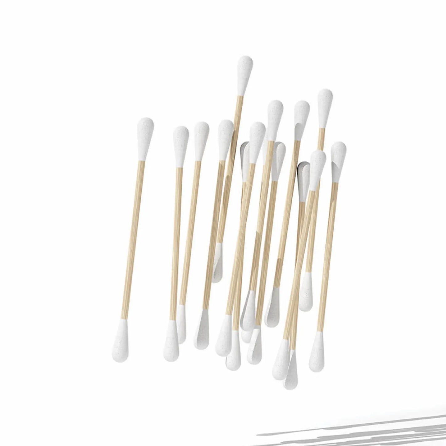 Cotonetes de algodão biológico e pau de bambu