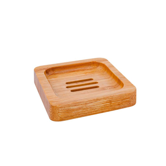 Saboneteira quadrada de bambu